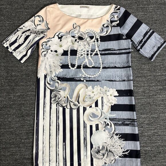 Emma Cook So Surreal Shift Dress Women 10 Pearls Floral Boat Neck Half Sleeve - Picture 4 of 13